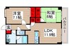 アウラ10 2LDKの間取り