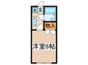 ヴィラハイム 1Kの間取り