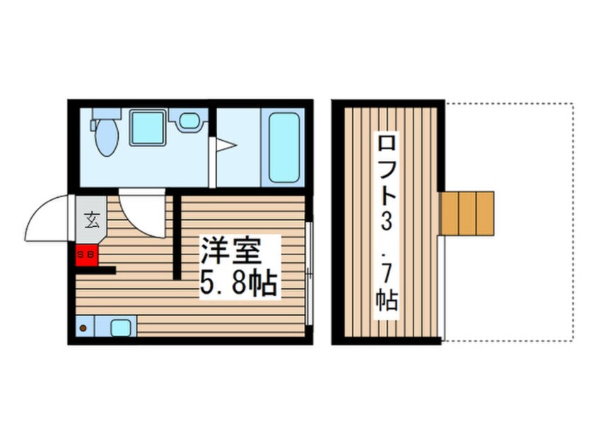 間取図 ル・ソレイユ五反野