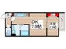 ＣＲＡＳＴＩＮＥ野々下 1DKの間取り
