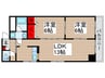 第５泉ビル(401) 2LDKの間取り