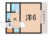 リヴィエ－ル向原 1Kの間取り