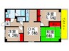 エトワール本八幡 3DKの間取り