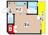 オ－クスヒヤマ 1Kの間取り