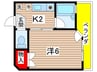 オ－クスヒヤマ 1Kの間取り