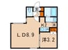 トライム早稲田鶴巻町 1LDKの間取り