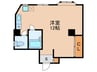 関口パークビル 1Rの間取り