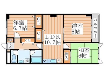 間取図 ヘリオス天神町レジデンス