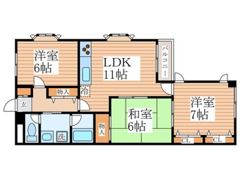 間取図 ヘリオス天神町レジデンス