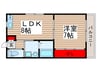 ディアコート浦和 1LDKの間取り