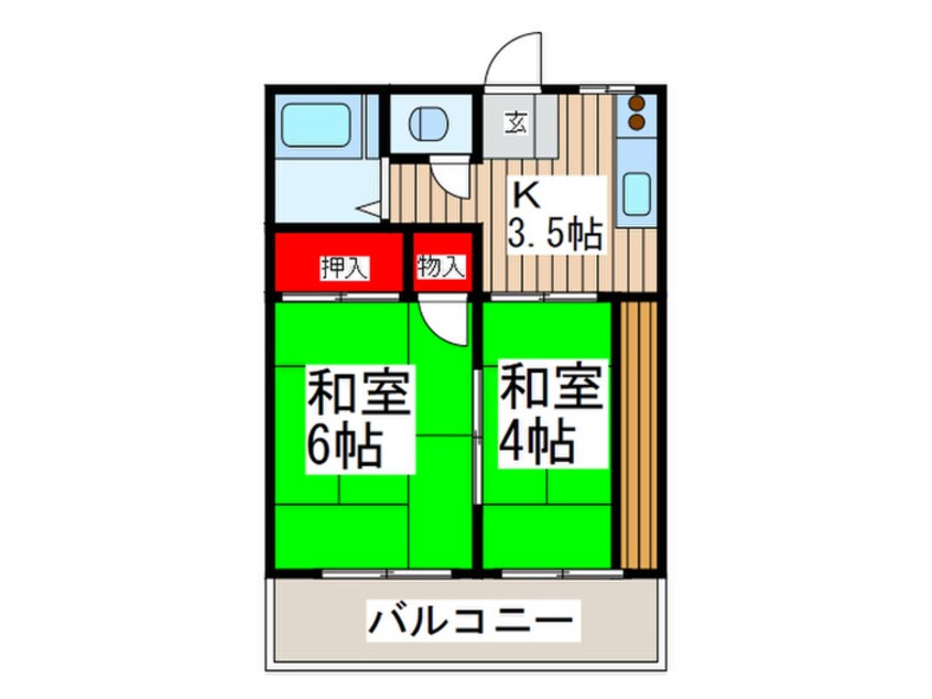 間取図 コ－ポ雄