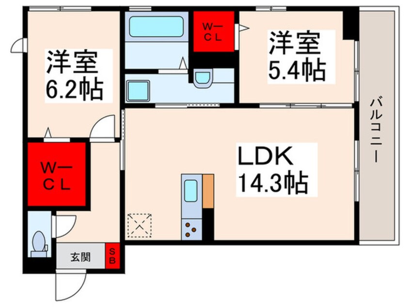 間取図 エトス　レヴァン