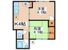 マンション青木 2Kの間取り