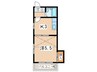 ARVITA(アルヴィータ） 1Kの間取り