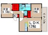 サンモ－ル梨本 2LDKの間取り
