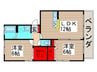 サンモ－ル梨本 2LDKの間取り