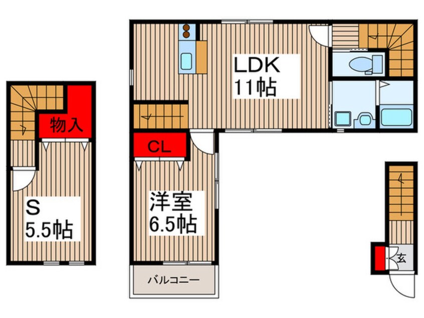 間取図 ﾊﾋﾟﾈｽｸﾚｲﾝⅡ