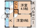 アサイハイツの間取図