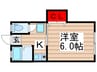 かおりコ－ポ 1Kの間取り