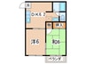 ドミール久里浜 2DKの間取り