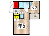 晴嵐マンション 1Kの間取り