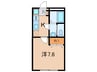 フォレストツインハウス　Ｎ棟 1Kの間取り