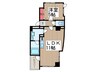 AXIS下町 1LDKの間取り