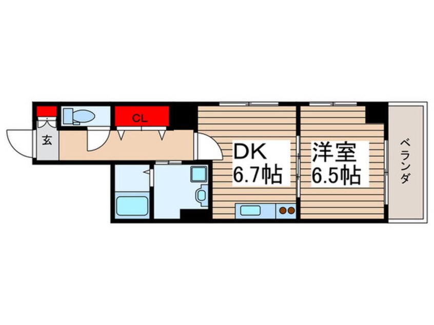 間取図 ｳﾞｨｰﾀﾛｰｻﾞCQﾚｼﾞﾃﾞﾝｽ南千住(401)