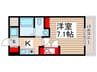 JCｱﾍﾞﾆｭｰみずほ台 1Kの間取り
