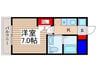 JCｱﾍﾞﾆｭｰみずほ台 1Kの間取り