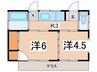 佐川貸家２ 2Kの間取り
