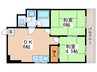 第２フラワ－パレス 2DKの間取り