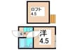 プラザドゥマ－キス 1Kの間取り