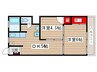 乾木工芸ビル 2DKの間取り