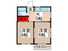 山田コーポ 2Kの間取り