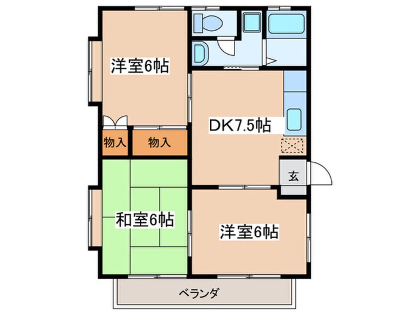 間取図 いちごハイツⅡ