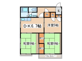 間取図 メゾンド　ソレ－ユ
