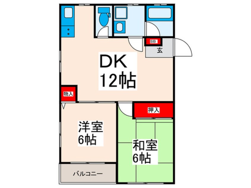 間取図 フラットKO