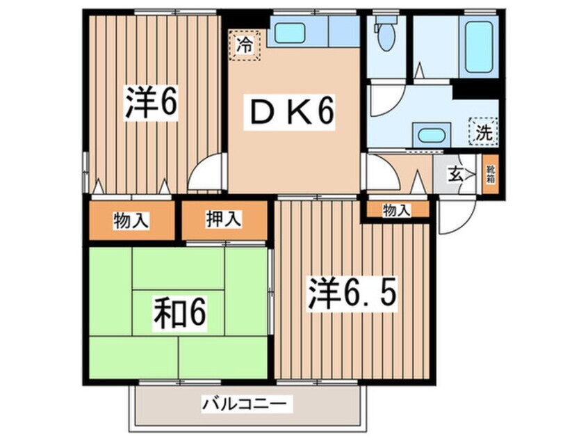 間取図 チャコ－ルハイツＢ