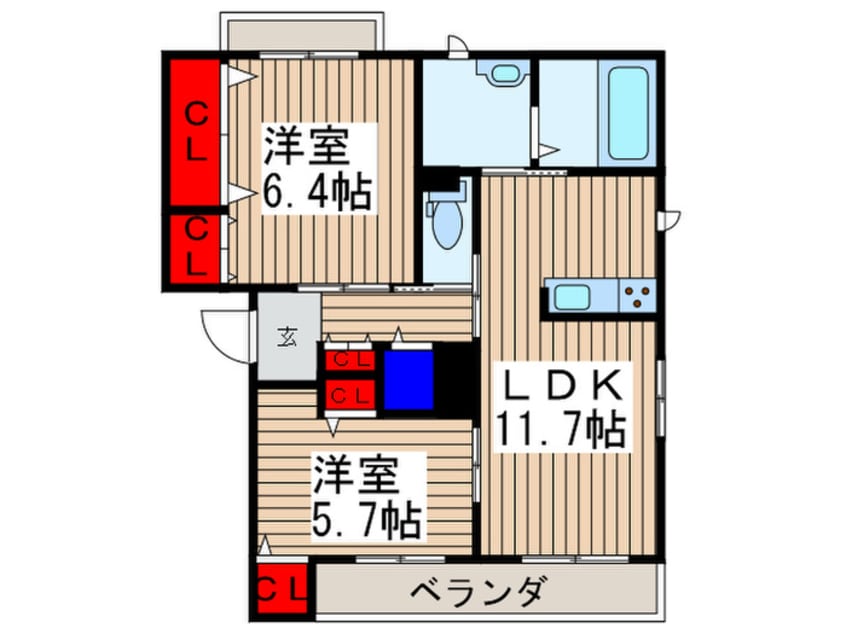間取図 Ｃｏｍｆｏｒｔ　Ｈ．Ｂ