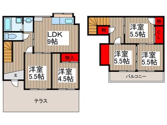 間取図 コ－ポエメラルド（北岩岡）