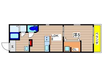 間取図 仮)Like作草部セカンド