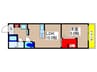 Like作草部セカンド 1LDKの間取り