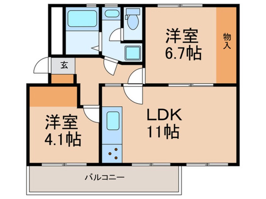 間取図 すすき野団地６－４号棟（305）