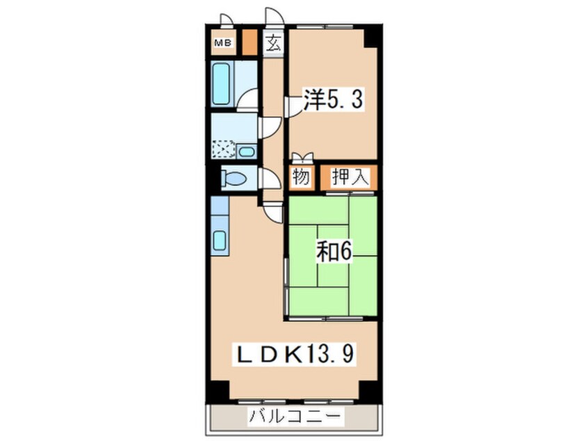 間取図 HILLSIDE KURATA