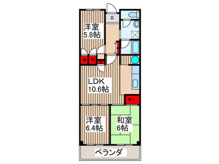 間取図 第弐春日部サンハイツ(410)