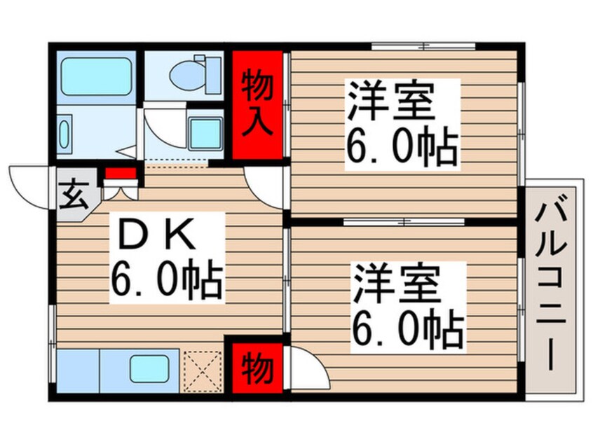 間取図 フォーブル道野辺Ａ