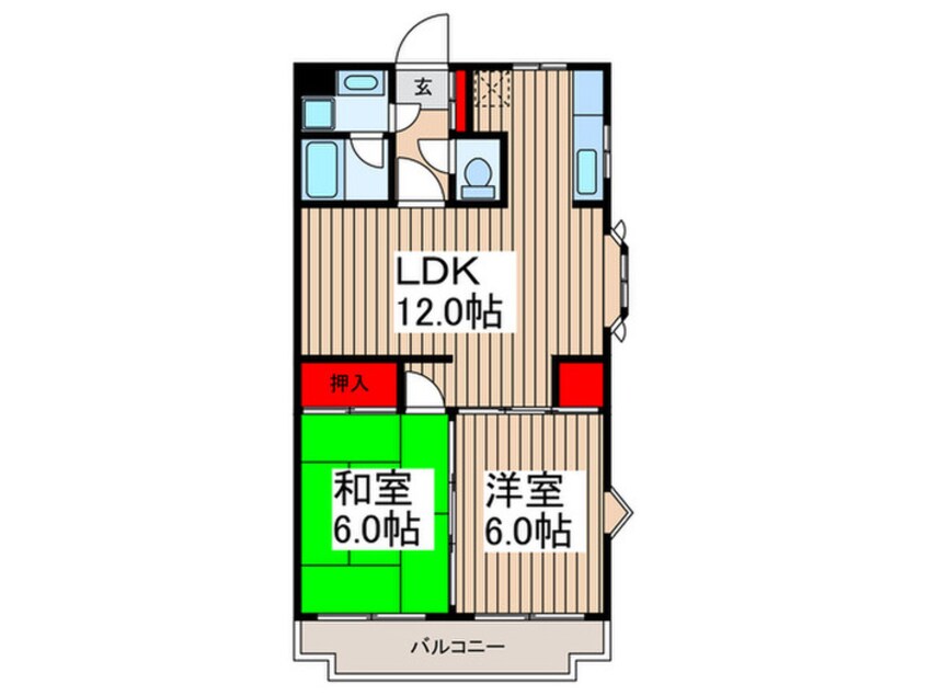 間取図 グリ－ンハイツ８