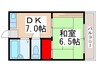 ドエルＫａｓａｉ№１ 1DKの間取り