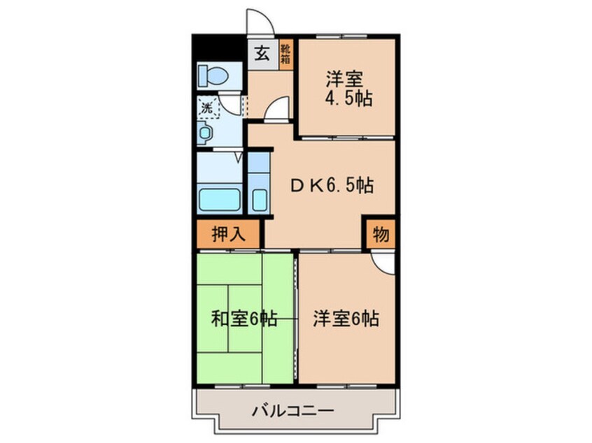 間取図 川島ハイツ２